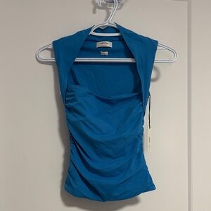 Aritzia Contour Flourish Top in Splash Blue